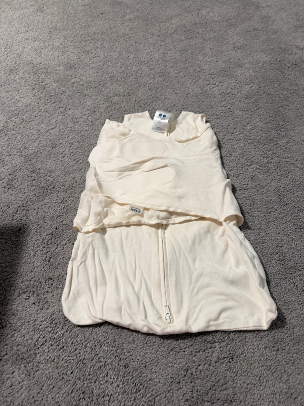Halo Cream Sleep Sack Wearable Blanket with Front Zipper